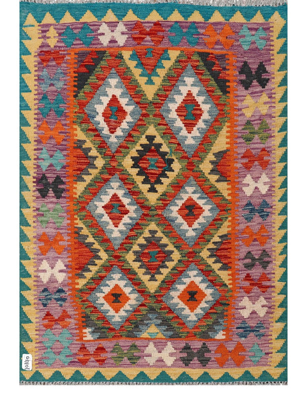 Maimana Afghanistan Kilim Rug - 143 x99 cm