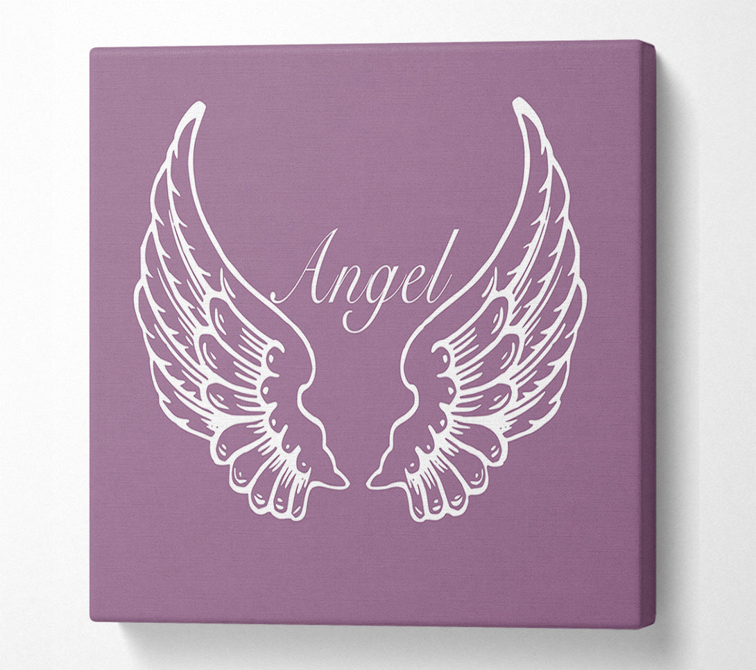  A Canvas Print of Angel Wings Dusty Pink Canvas Print