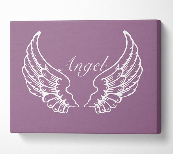  A Canvas Print of Angel Wings Dusty Pink Canvas Print