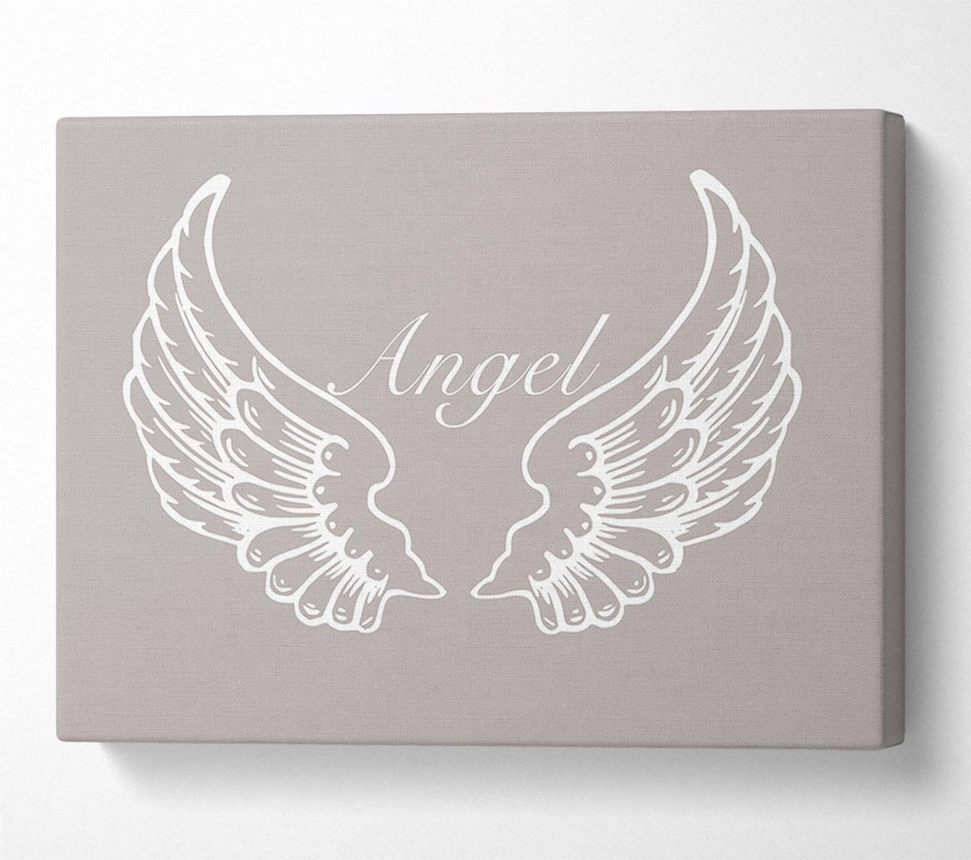  A Canvas Print of Angel Wings Beige Canvas Art