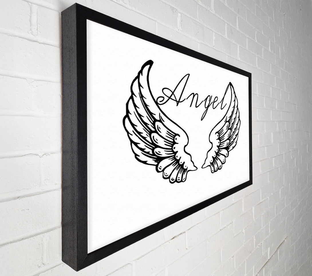  A Canvas Print of Angel Wings 4 White Canvas Art