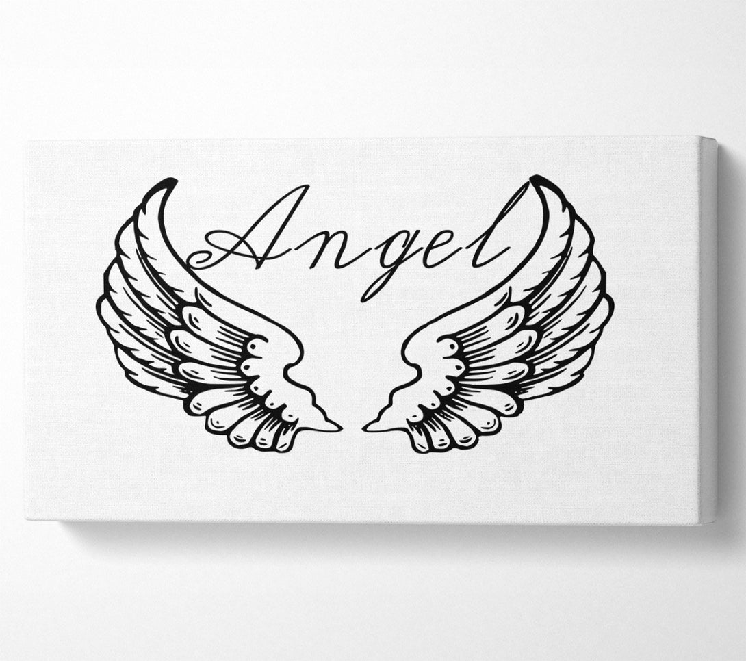  A Canvas Print of Angel Wings 4 White Canvas Art