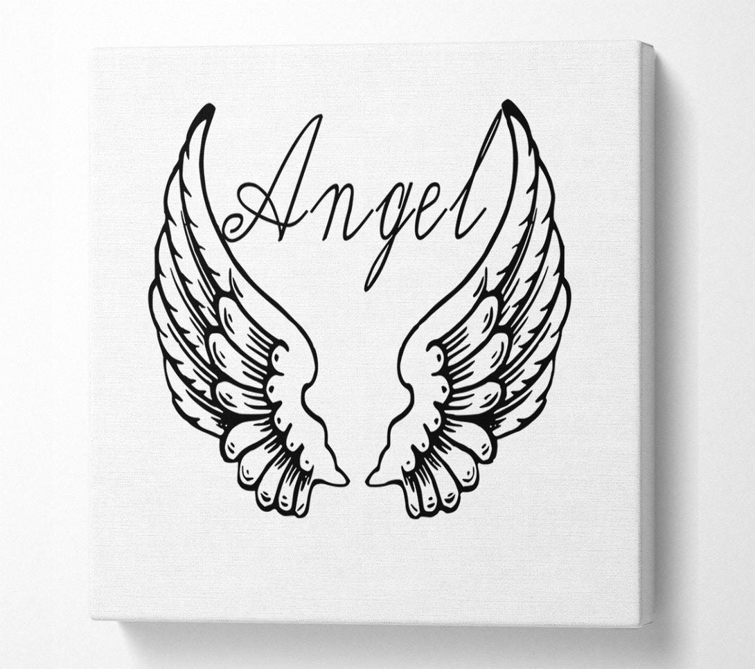  A Canvas Print of Angel Wings 4 White Canvas Art