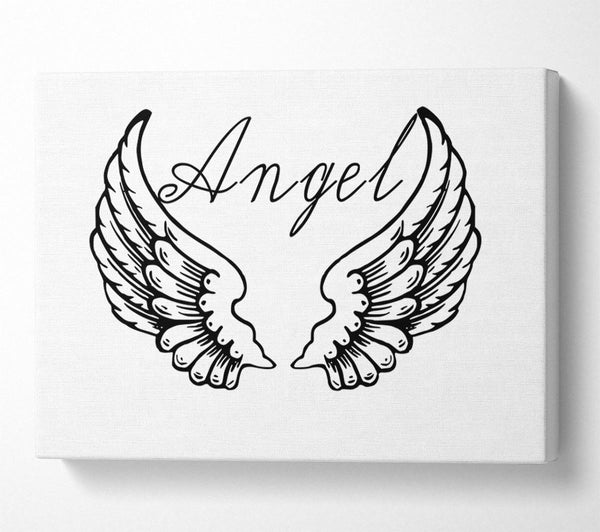  A Canvas Print of Angel Wings 4 White Canvas Art
