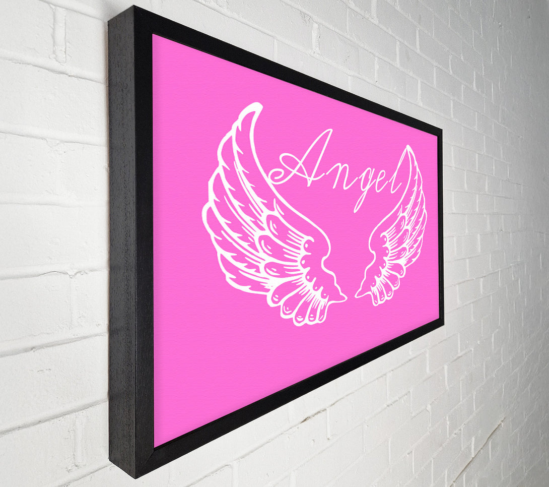 A Canvas Print of Angel Wings 4 Vivid Pink Canvas Wall Art