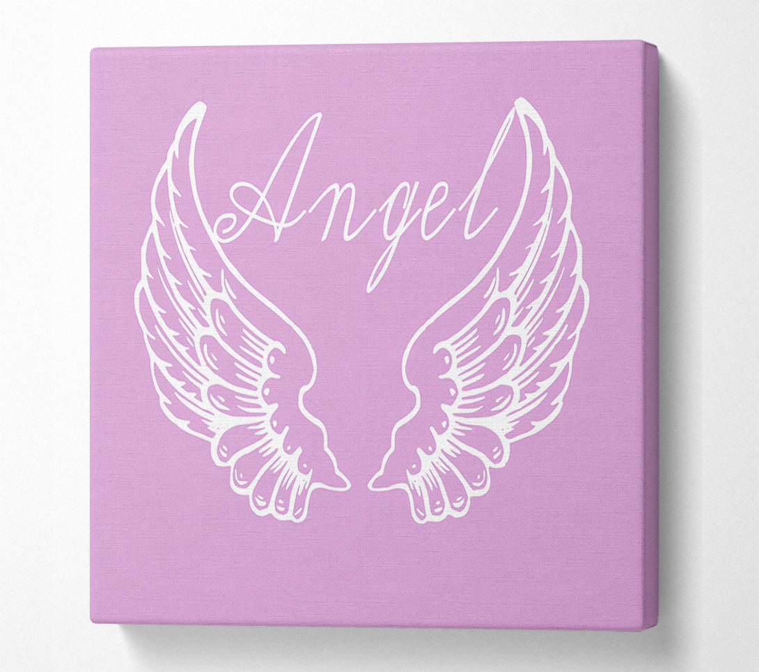  A Canvas Print of Angel Wings 4 Pink Canvas Art