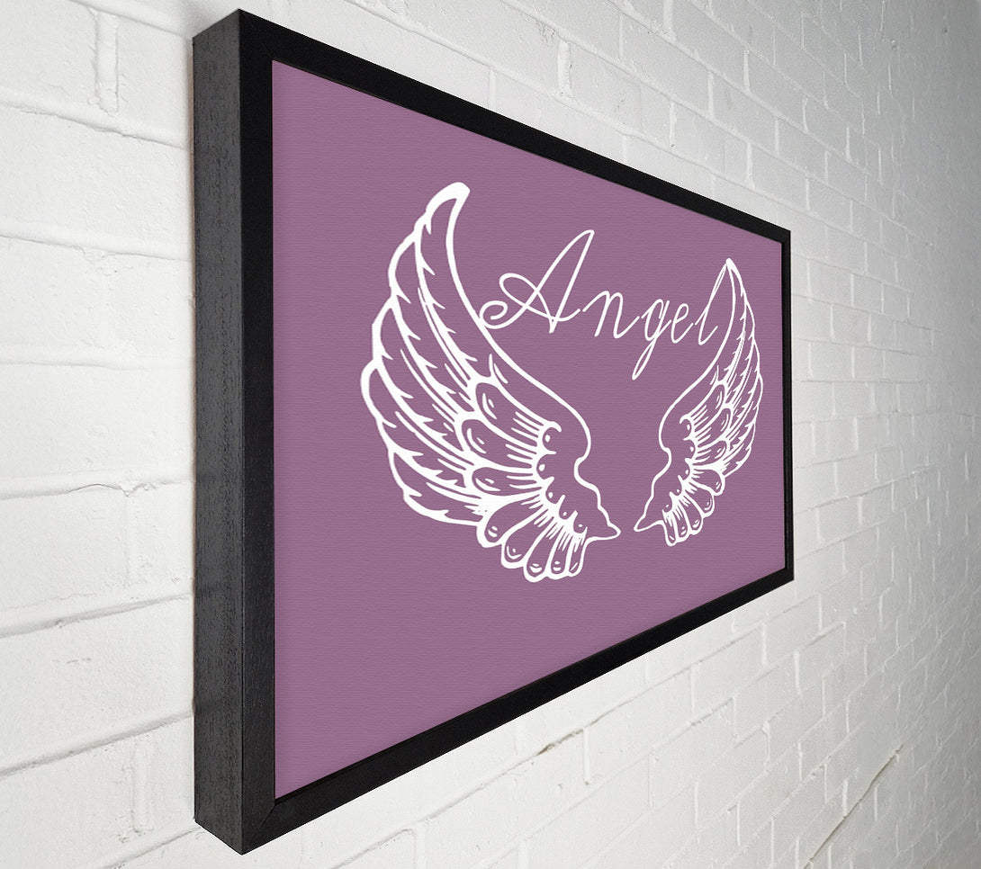  A Canvas Print of Girls Room Quote Angel Wings 4 Dusty Pink Canvas Wall Art