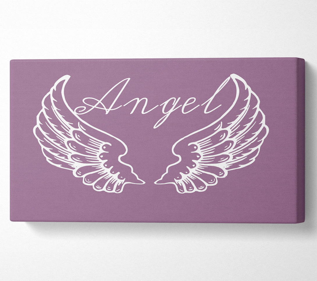  A Canvas Print of Girls Room Quote Angel Wings 4 Dusty Pink Canvas Wall Art
