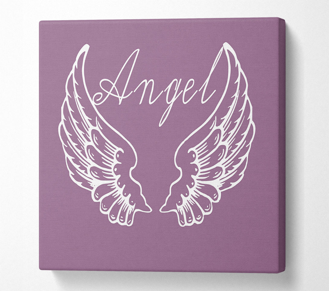  A Canvas Print of Girls Room Quote Angel Wings 4 Dusty Pink Canvas Wall Art