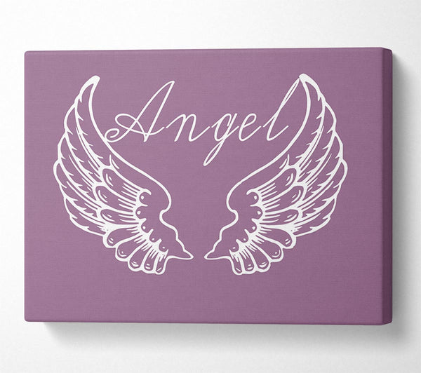  A Canvas Print of Girls Room Quote Angel Wings 4 Dusty Pink Canvas Wall Art