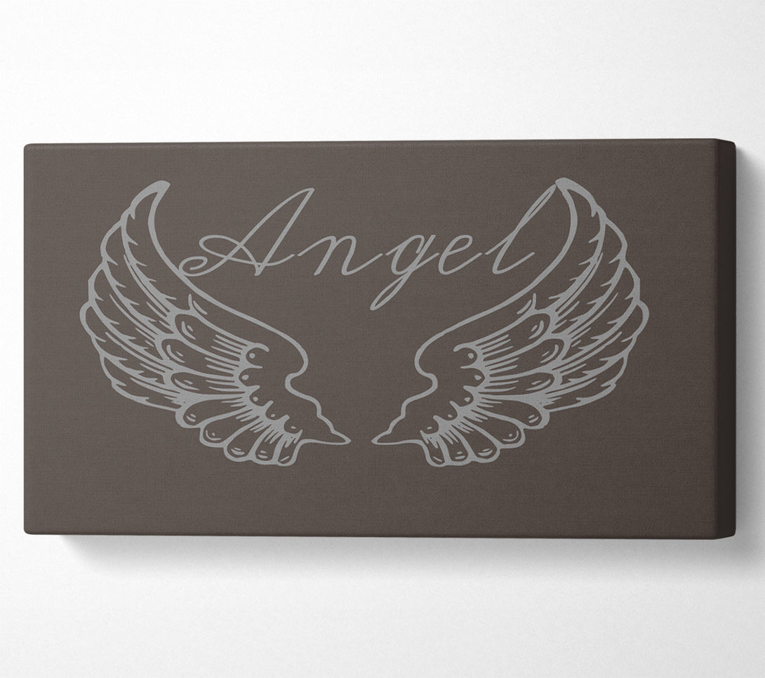  A Canvas Print of Angel Wings 4 Chocolate Canvas Wall Art