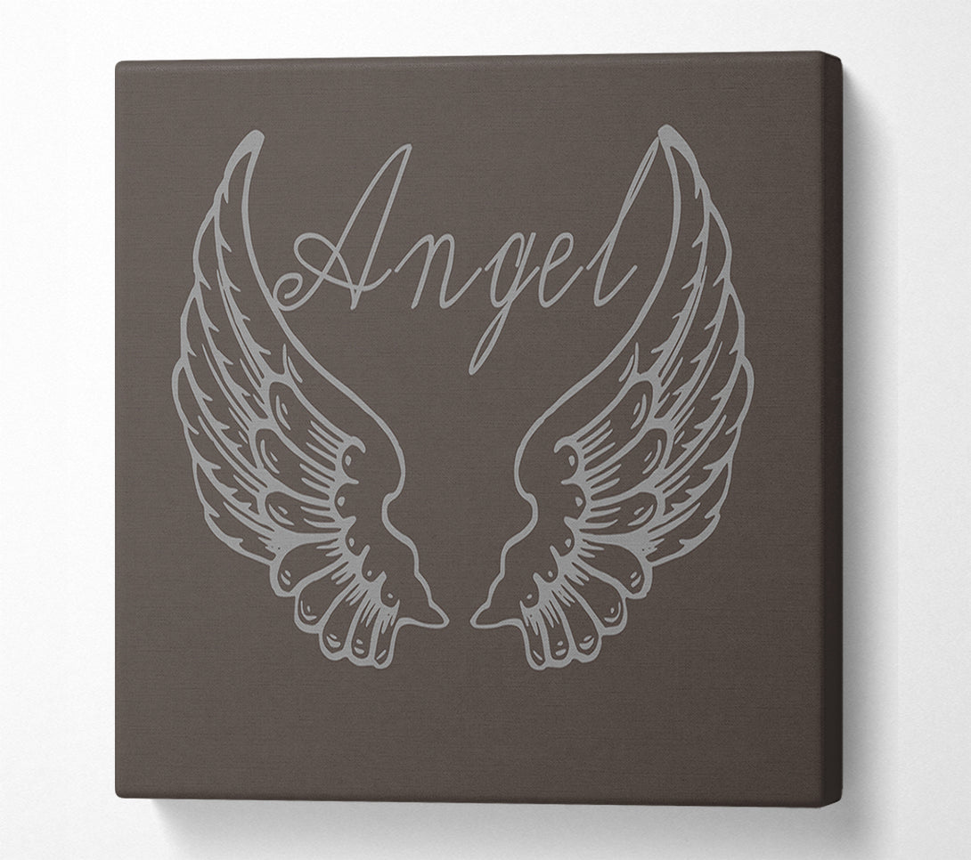  A Canvas Print of Angel Wings 4 Chocolate Canvas Wall Art