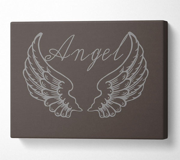  A Canvas Print of Angel Wings 4 Chocolate Canvas Wall Art