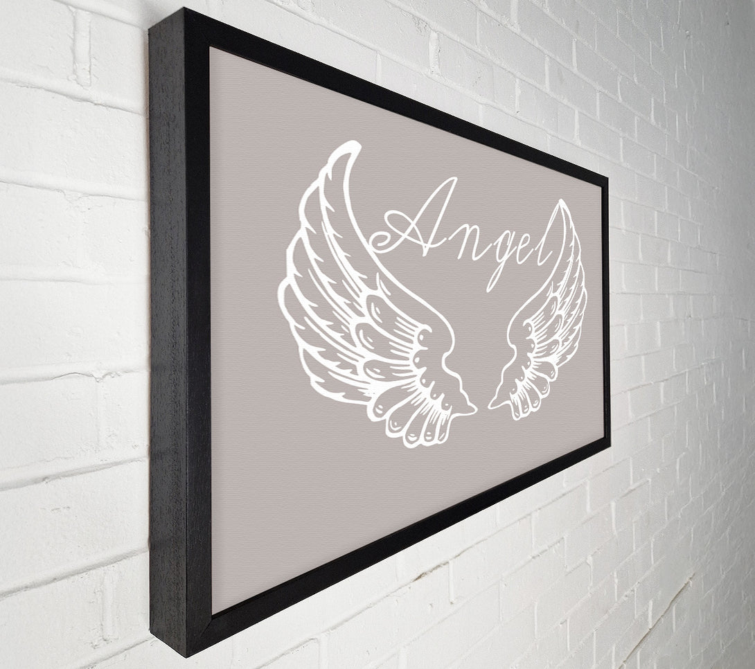  A Canvas Print of Angel Wings 4 Beige Canvas Print