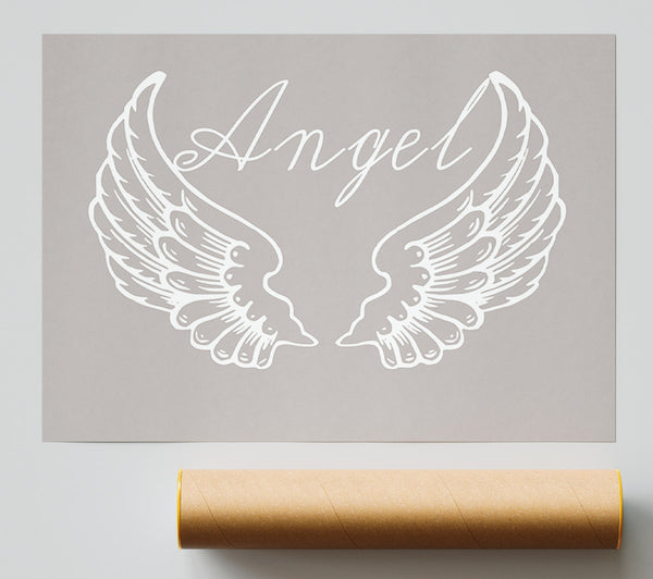 Angel Wings 4 Beige Print