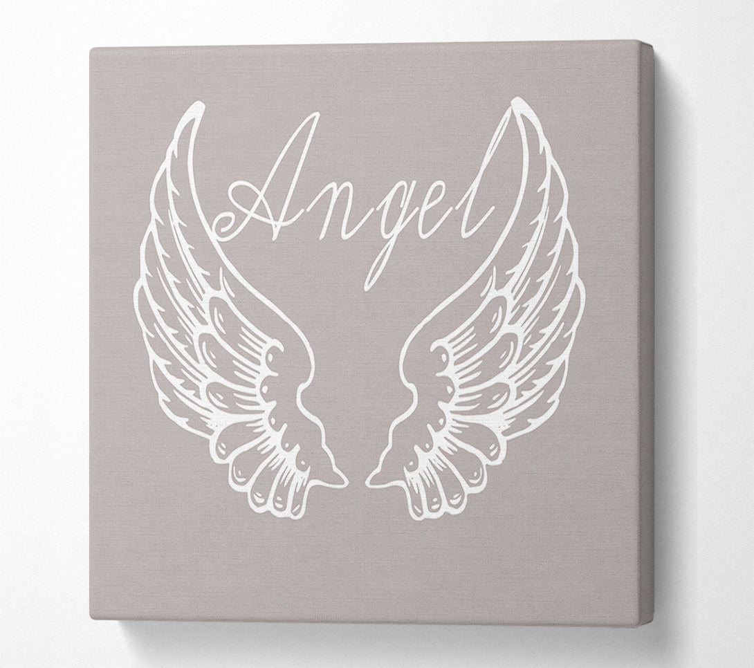  A Canvas Print of Angel Wings 4 Beige Canvas Print