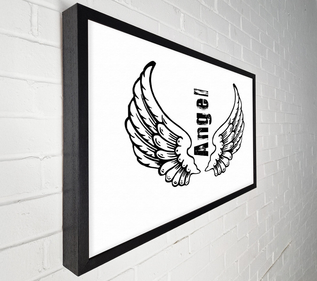  A Canvas Print of Angel Wings 3 White Canvas Print