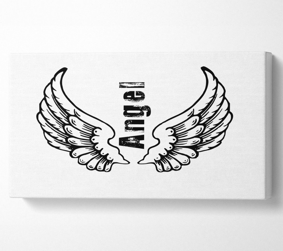  A Canvas Print of Angel Wings 3 White Canvas Print