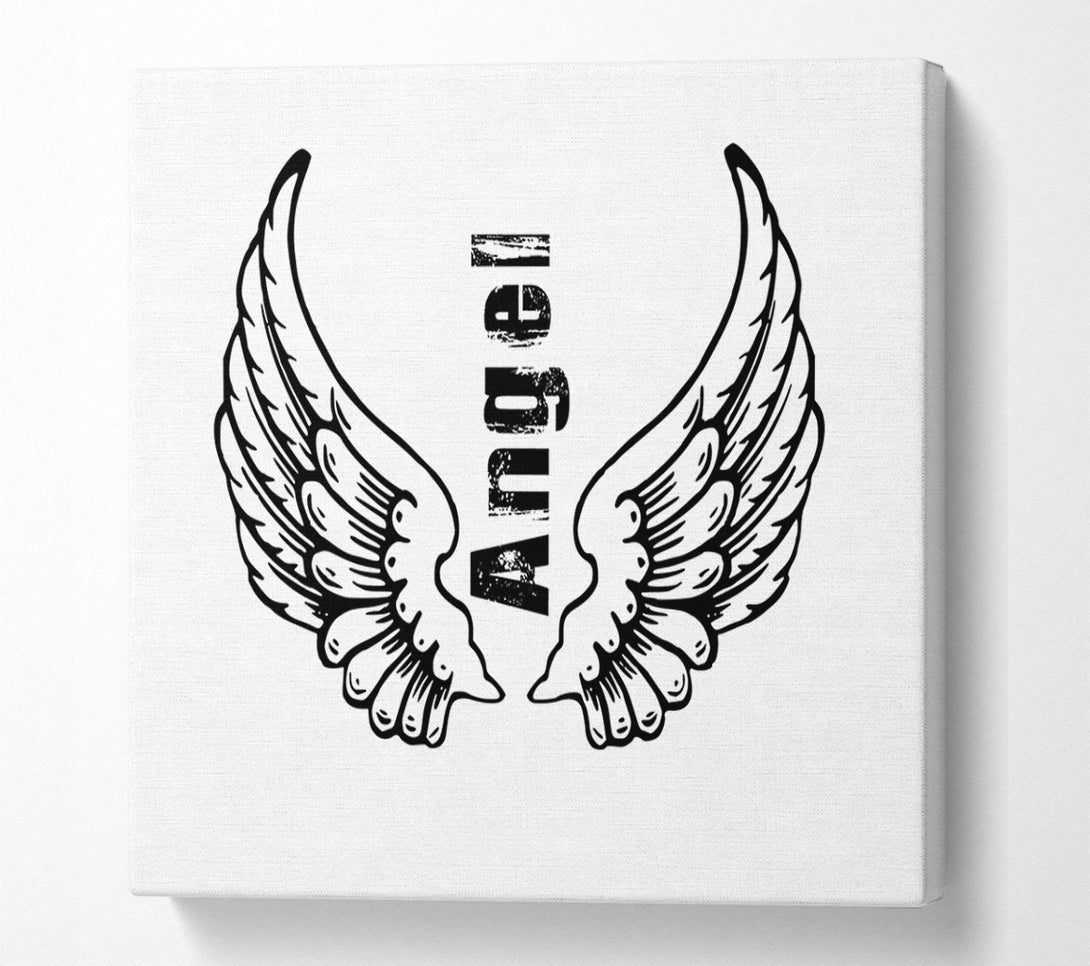  A Canvas Print of Angel Wings 3 White Canvas Print