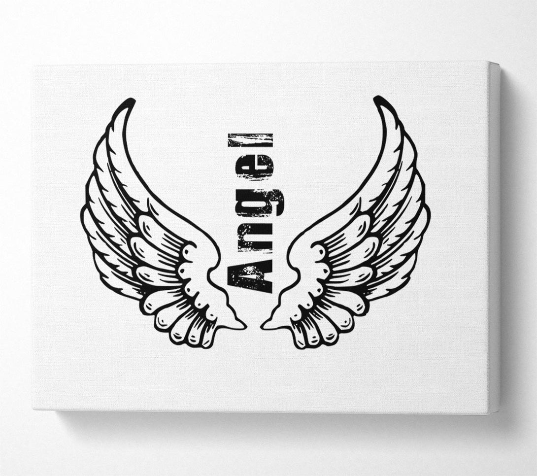  A Canvas Print of Angel Wings 3 White Canvas Print