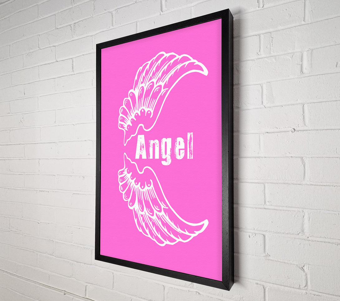  A Canvas Print of Angel Wings 3 Vivid Pink Canvas Art