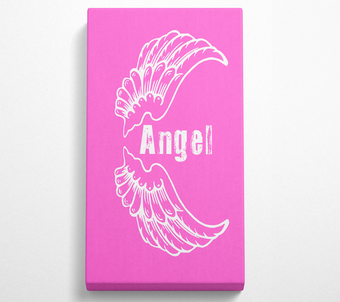  A Canvas Print of Angel Wings 3 Vivid Pink Canvas Art