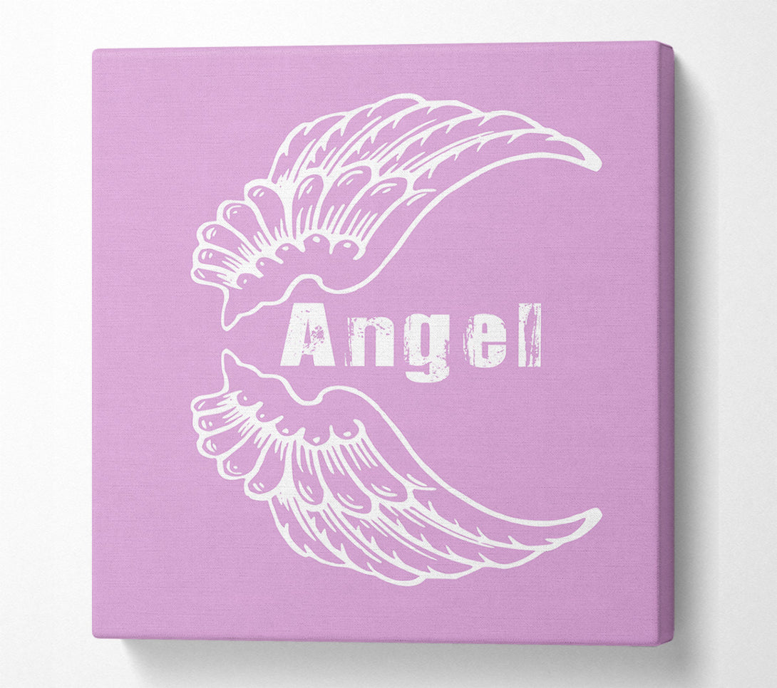  A Canvas Print of Angel Wings 3 Pink Canvas Art