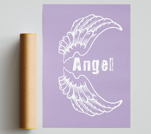 Angel Wings 3 Lilac Poster