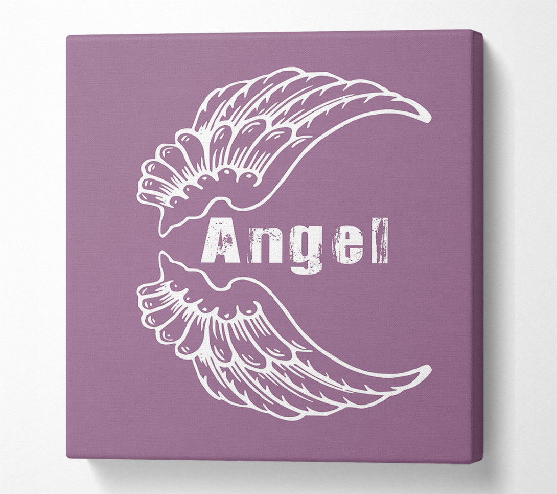 A Canvas Print of Angel Wings 3 Dusty Pink Canvas Art