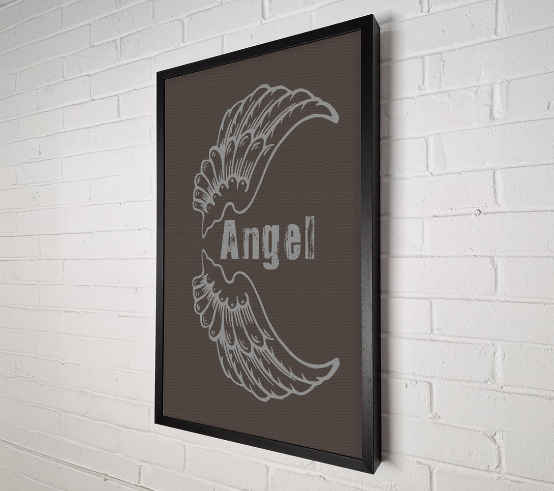  A Canvas Print of Girls Room Quote Angel Wings 3 Chocolate Canvas Art