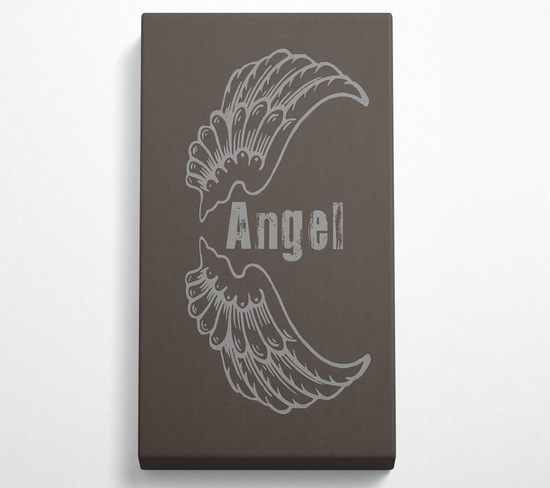  A Canvas Print of Girls Room Quote Angel Wings 3 Chocolate Canvas Art