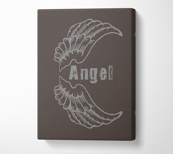  A Canvas Print of Girls Room Quote Angel Wings 3 Chocolate Canvas Art