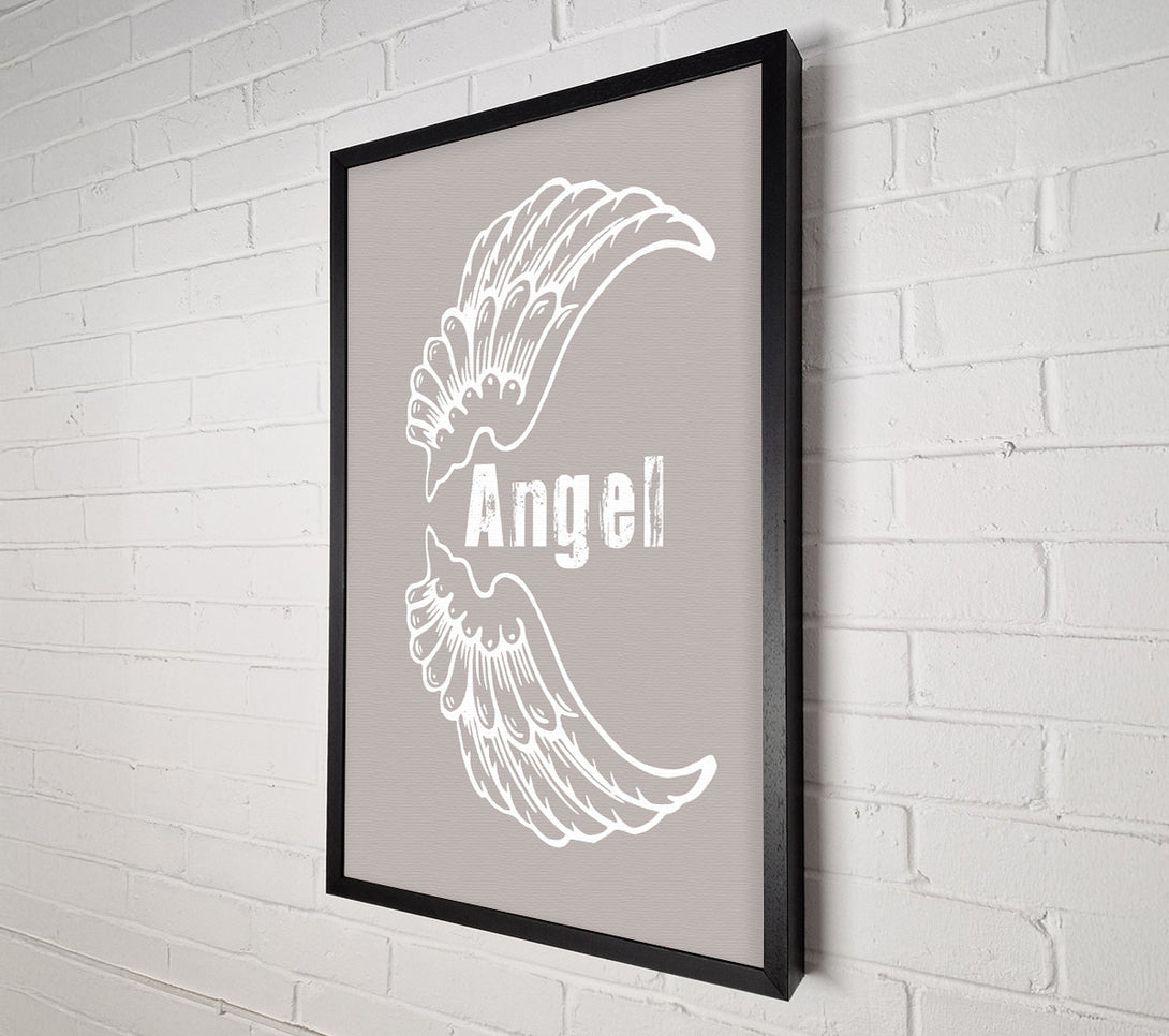  A Canvas Print of Angel Wings 3 Beige Canvas Print