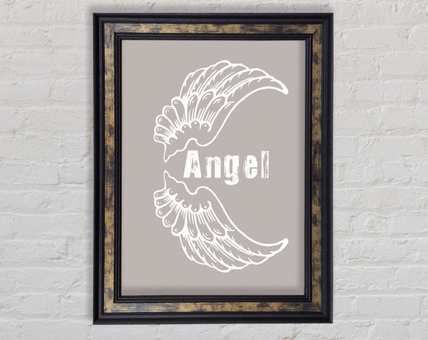 Angel Wings 3 Beige Framed Print