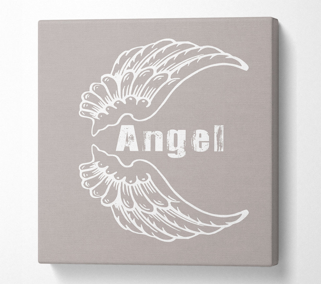  A Canvas Print of Angel Wings 3 Beige Canvas Print