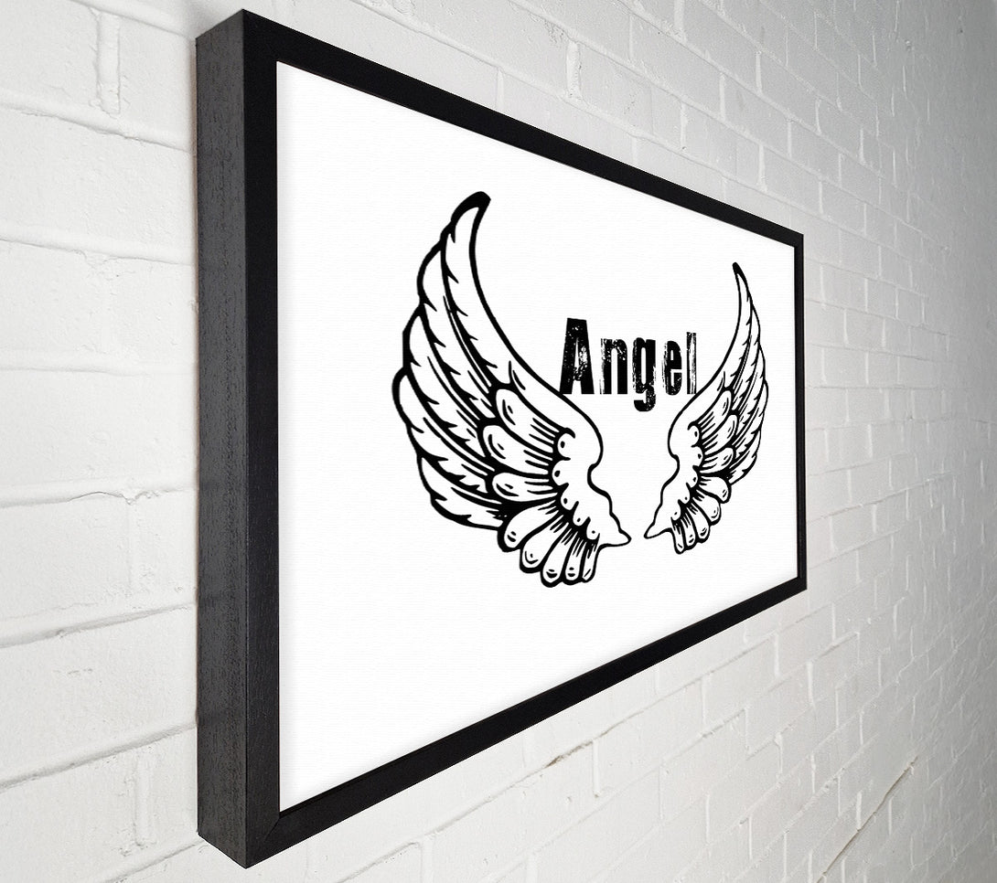  A Canvas Print of Angel Wings 2 White Canvas Wall Art