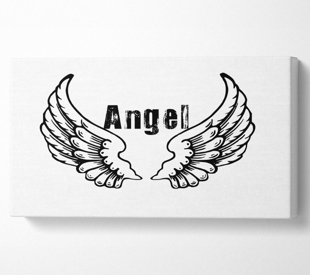  A Canvas Print of Angel Wings 2 White Canvas Wall Art