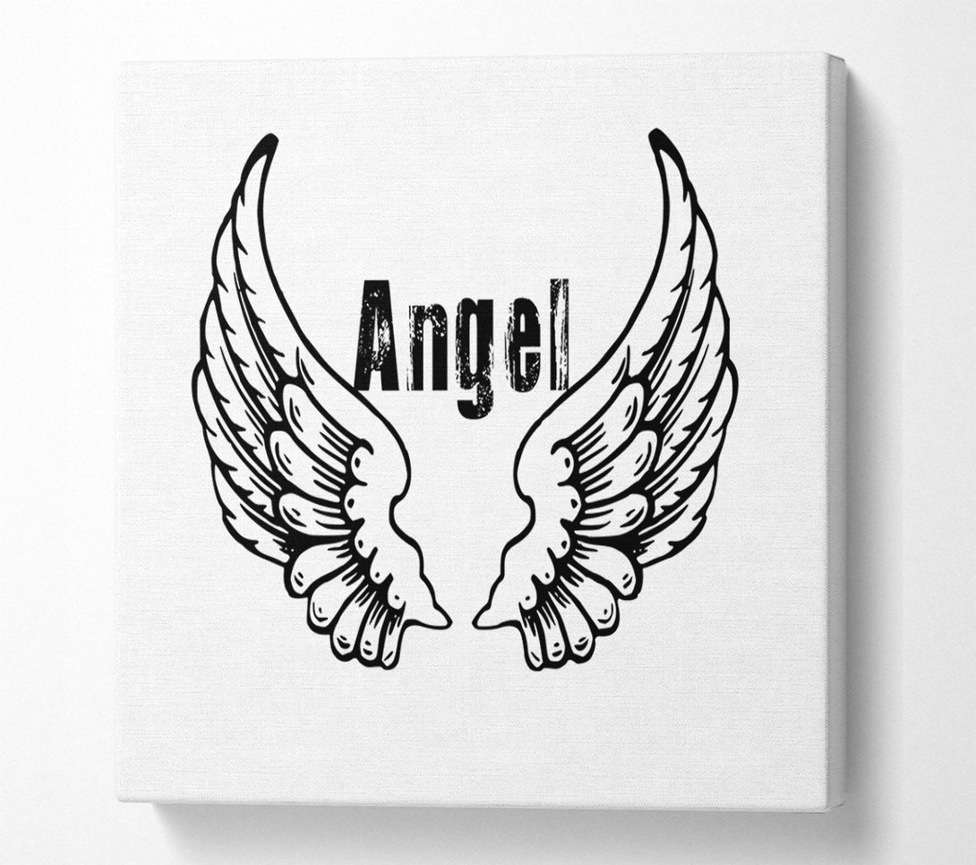  A Canvas Print of Angel Wings 2 White Canvas Wall Art