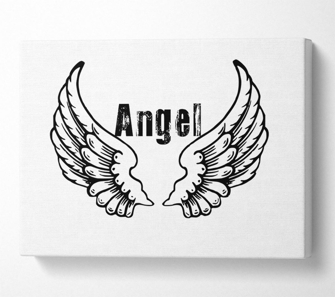  A Canvas Print of Angel Wings 2 White Canvas Wall Art