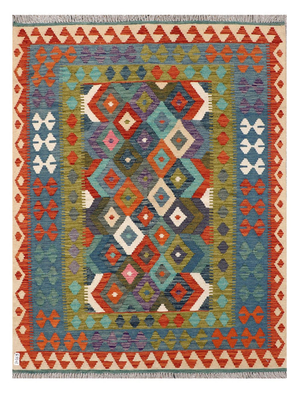 Maimana Afghanistan Kilim Rug - 194 x151 cm