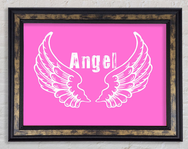 Angel Wings 2 Vivid Pink Framed Print