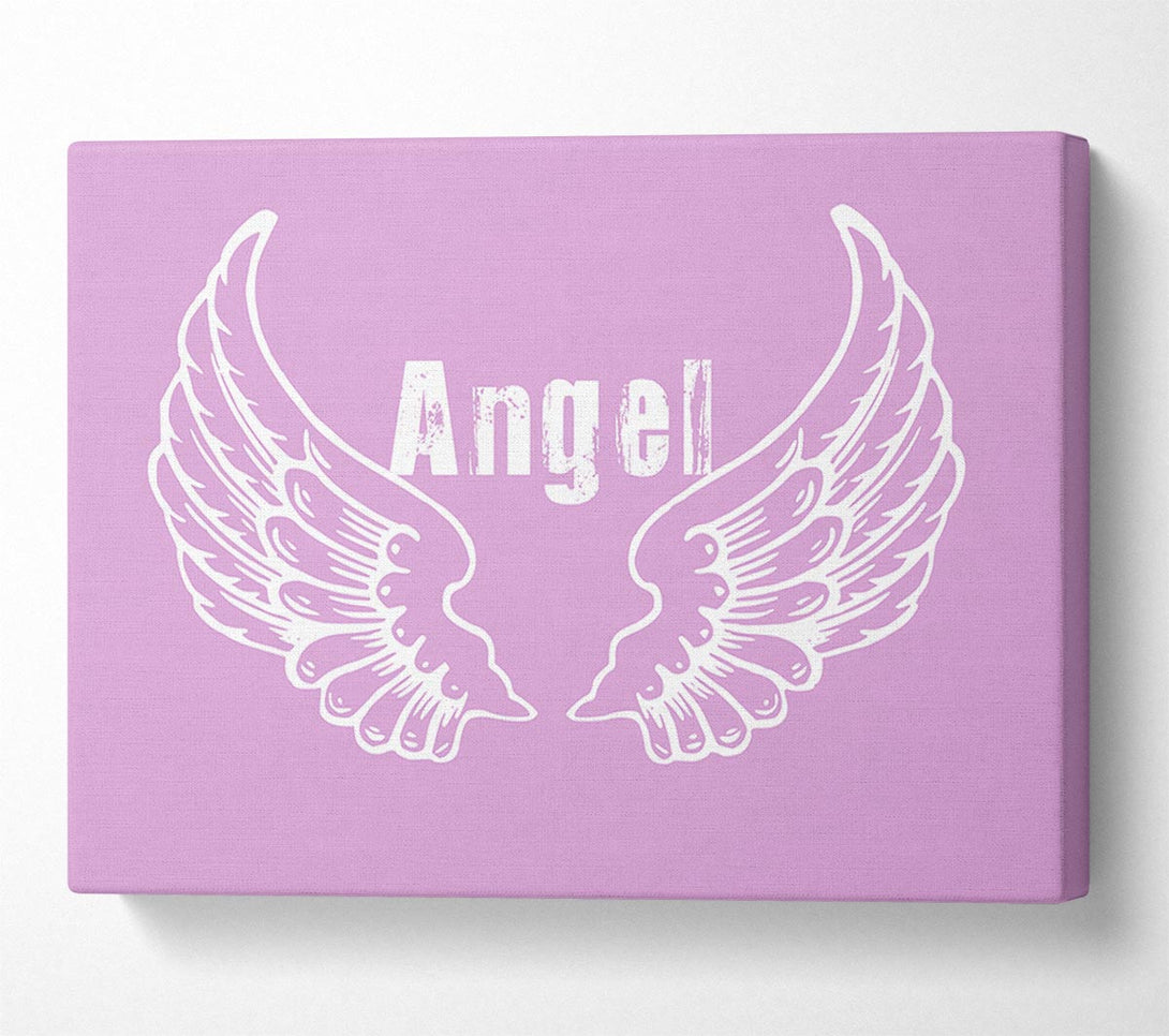  A Canvas Print of Angel Wings 2 Pink Canvas Print