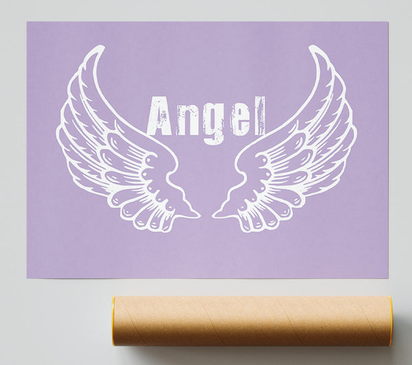 Angel Wings 2 Lilac Poster