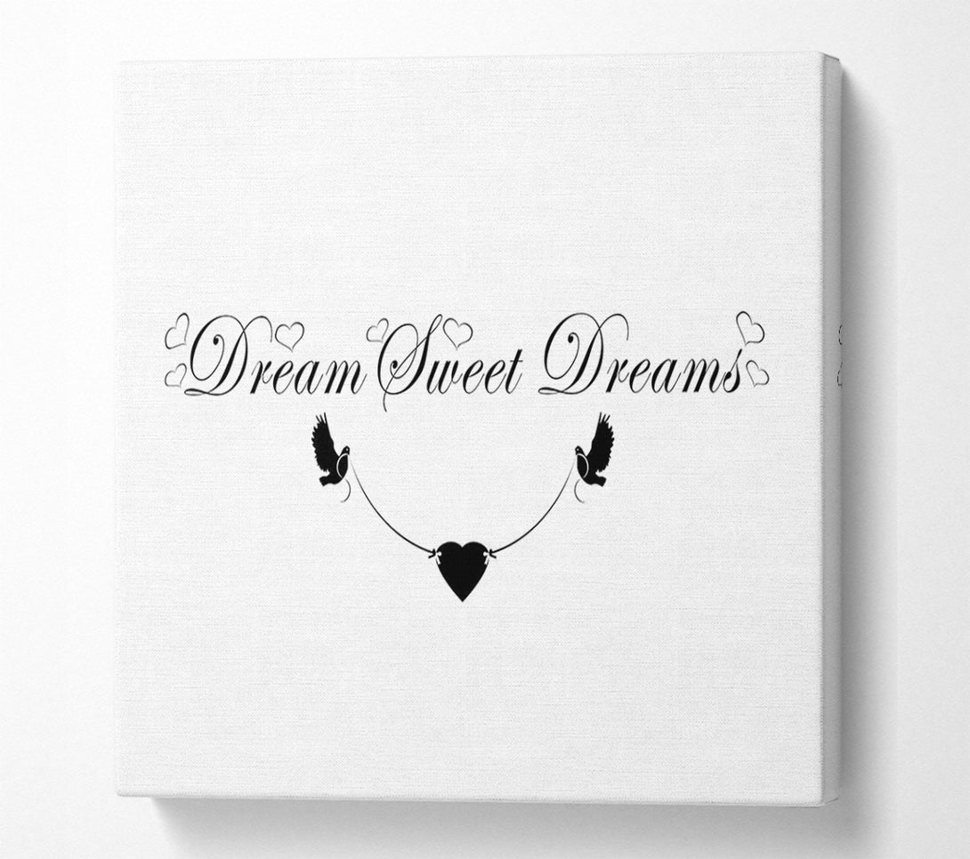  A Canvas Print of Dream Sweet Dreams White Canvas Wall Art