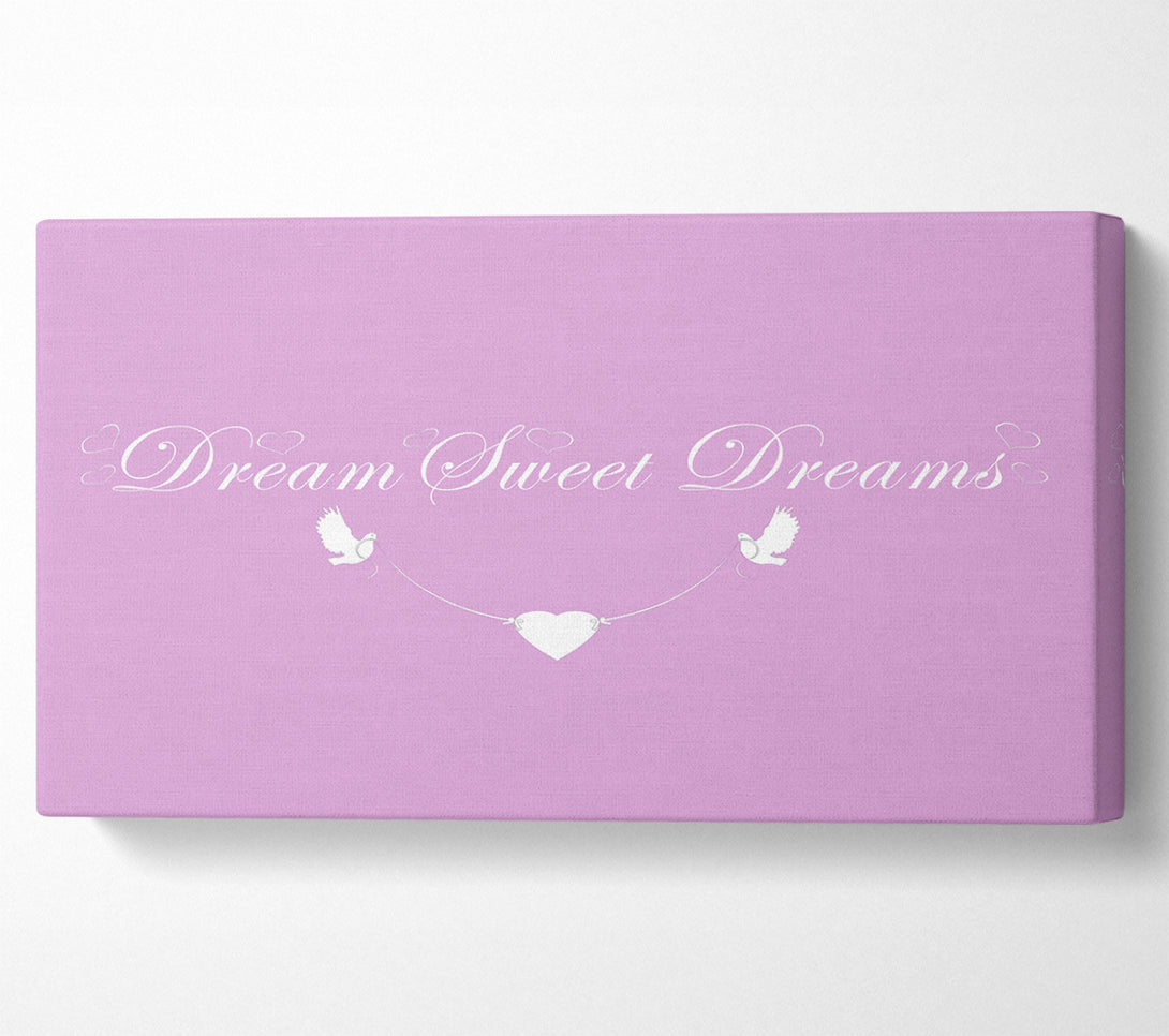  A Canvas Print of Nursery Quote Dream Sweet Dreams Pink Canvas Wall Art