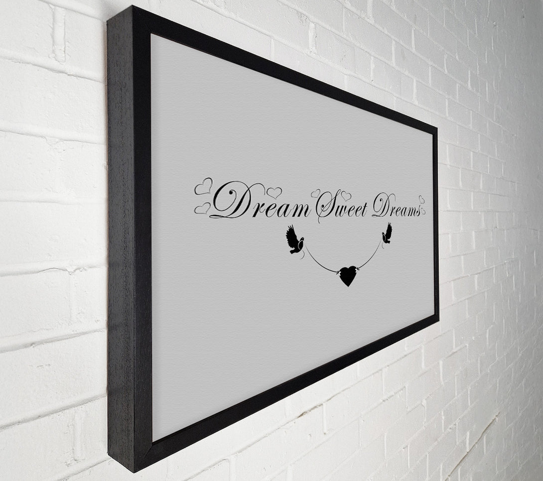  A Canvas Print of Dream Sweet Dreams Grey Canvas Wall Art