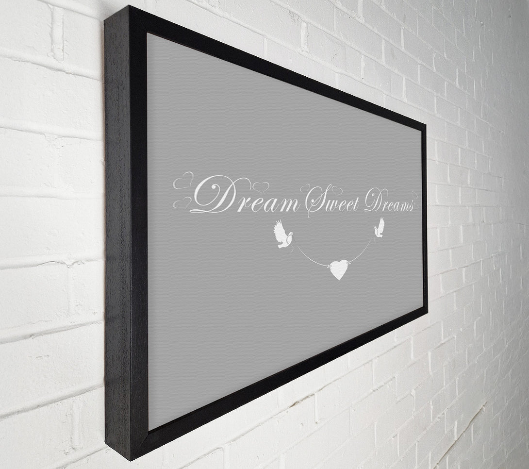  A Canvas Print of Dream Sweet Dreams Grey White Canvas Art