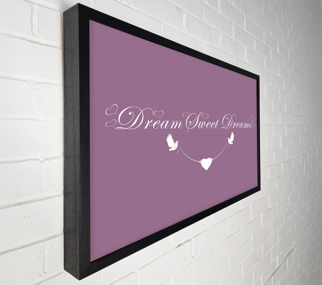  A Canvas Print of Dream Sweet Dreams Dusty Pink Canvas Art