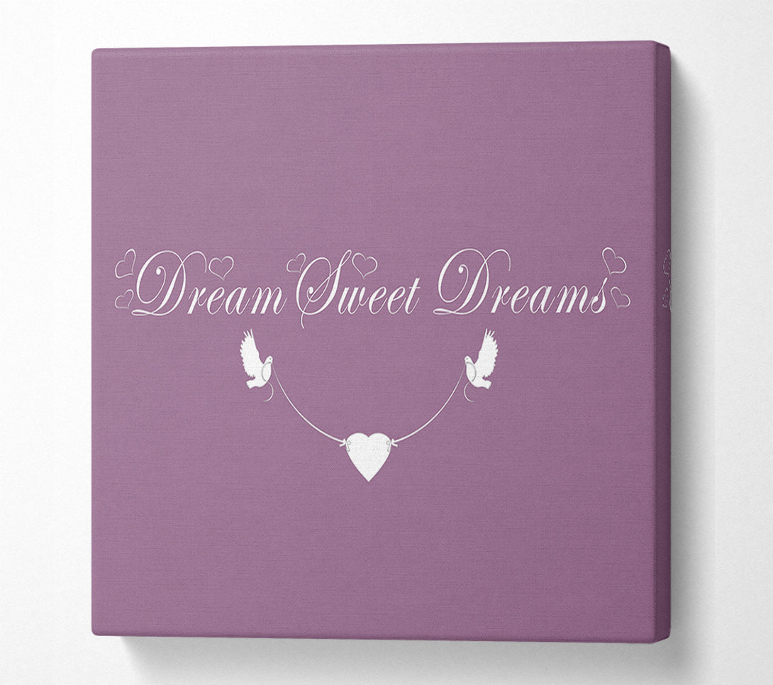  A Canvas Print of Dream Sweet Dreams Dusty Pink Canvas Art