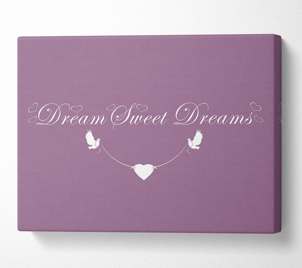  A Canvas Print of Dream Sweet Dreams Dusty Pink Canvas Art